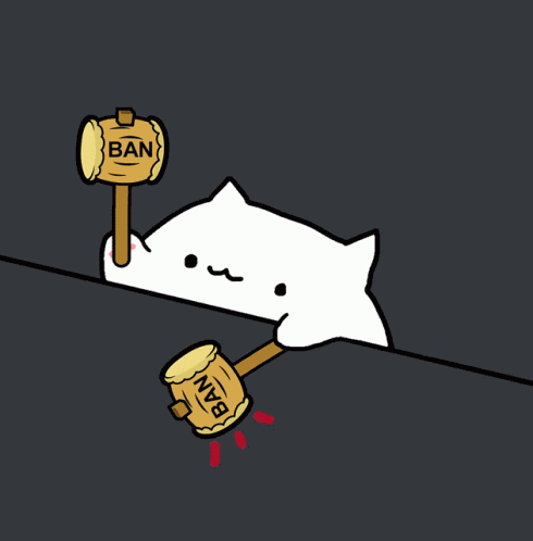 Bongocat Banhammer GIF