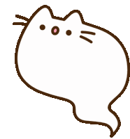 Boosheen Ghost Pusheen Sticker