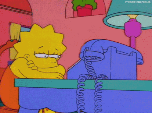 Bored Lisa Simpson GIF
