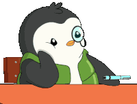 Bored Penguin Sticker GIF