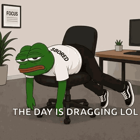 Bored Pepe GIF