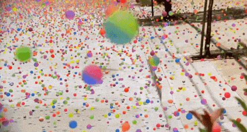Bouncy Balls Bouncing GIF