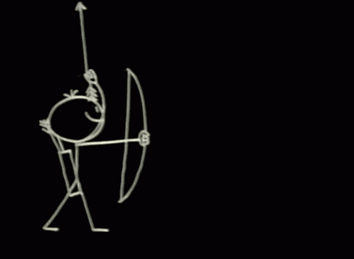 Bow And Arrow Stick Figure GIF