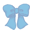 Bow Blue Sticker