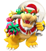 Bowser Santa Santa Claus Sticker
