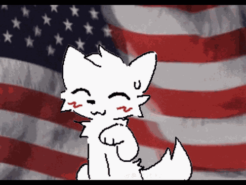 Boykisser American Flag GIF