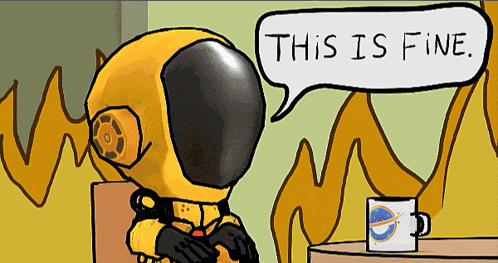 Brawl Bots This Is Fine GIF