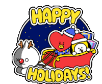 Bt21 Happy Holidays Sticker