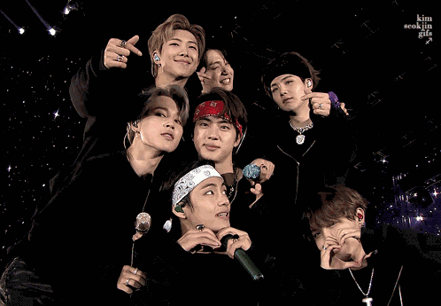 Bts Group Photo Bts Concert Screen GIF