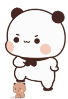 Bubu Stepping On Dudu Head Dudu Sticker