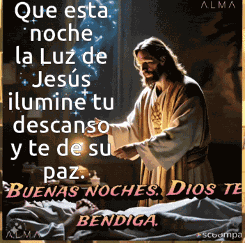 Buenas Noches Dios Te Bendiga Luz De Jesus GIF