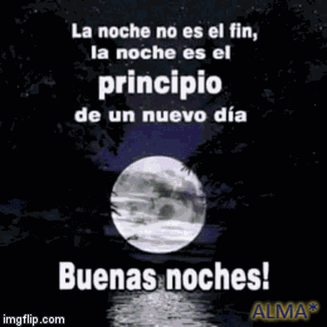 Buenas Noches Luna Azul GIF