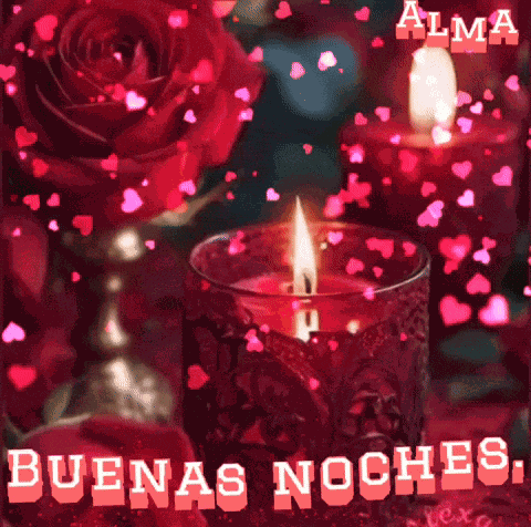 Buenas Noches Rosas Rojas GIF
