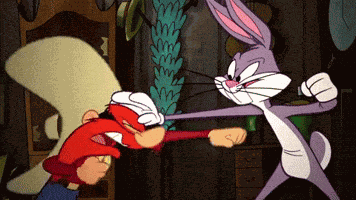 Bugs Bunny Can Throw Hands Looney Tunes Fight GIF