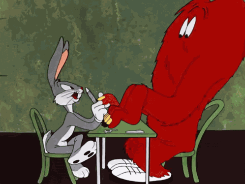 Bugs Bunny Monster Manicure GIF