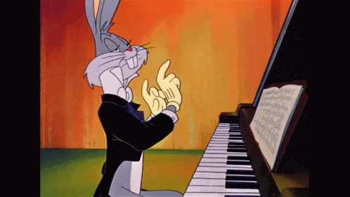 Bugs Bunny Piano GIF