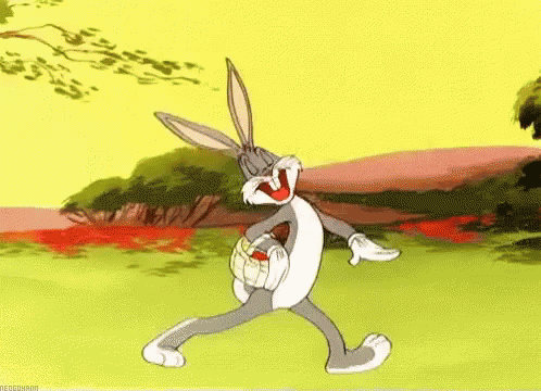 Bugs Bunny Skpping GIF