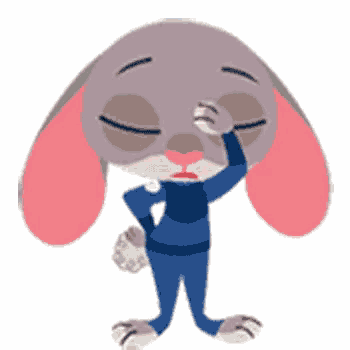 Bunny Face Palm Cartoons GIF