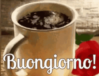 Buongiorno Felice Giorno Buon Giorno Buona Giornata A Tutti Svegliarsi Buondì Caffè GIF