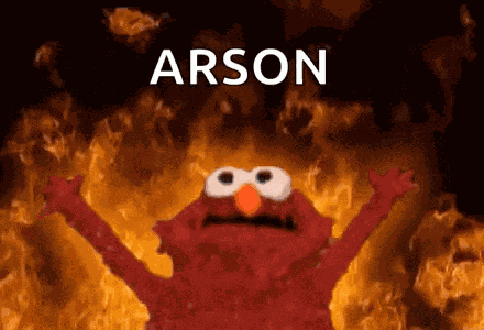 Burn Elmo GIF