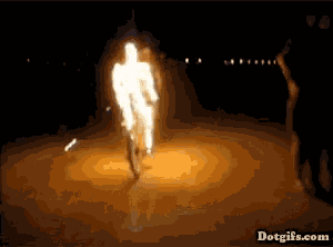 Burning Man Burning Bike GIF
