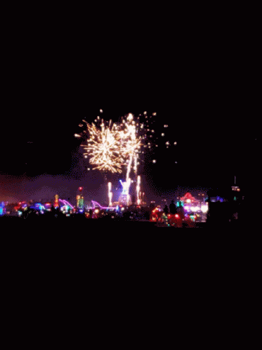 Burning Man Fireworks GIF