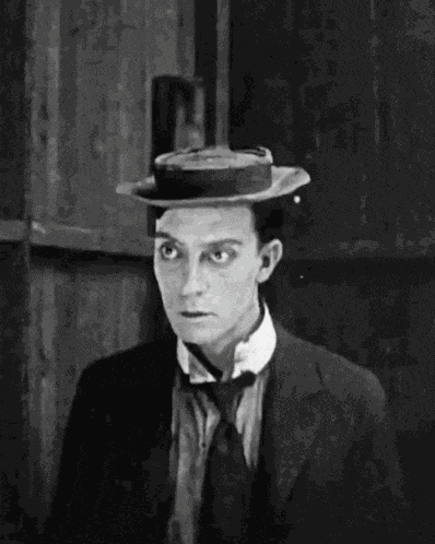 Buster Keaton Hat GIF