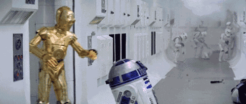 C3po R2d2 Lasers Stormtroopers GIF