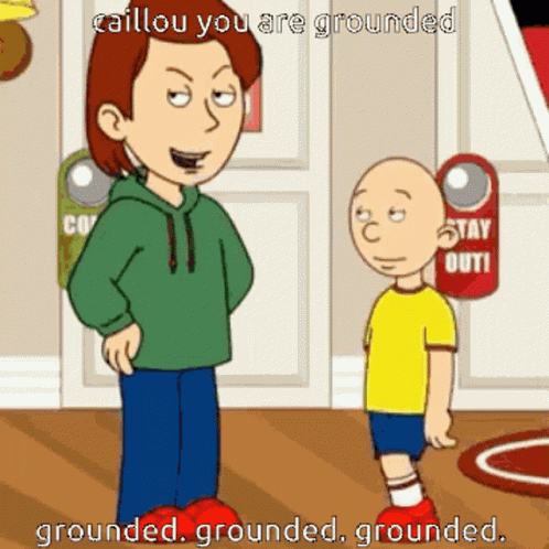 Caillou Gets Grounded Grounded GIF