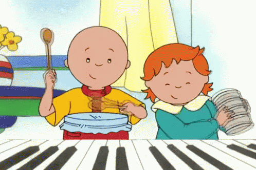 Caillou Making Music GIF