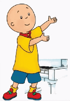 Caillou Piano GIF
