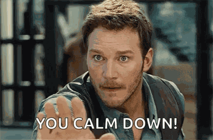 Calmdown Chris Pratt GIF