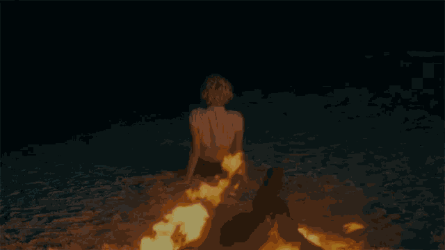 Campfire Chilling GIF