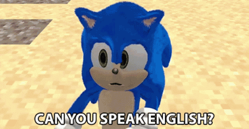 Can You Speak English Sonic GIF