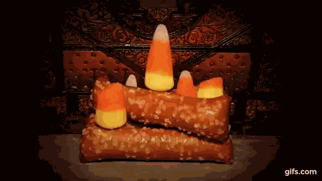 Candy Corn Flame GIF