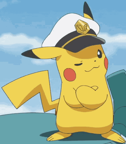 Captain Pikachu Pokemon GIF