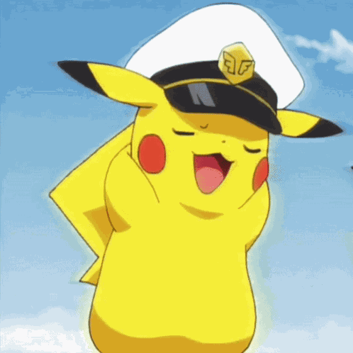 Captain Pikachu Pokemon GIF