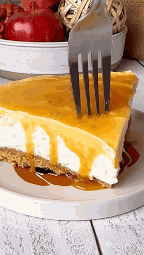 Caramel Cheesecake Dessert GIF