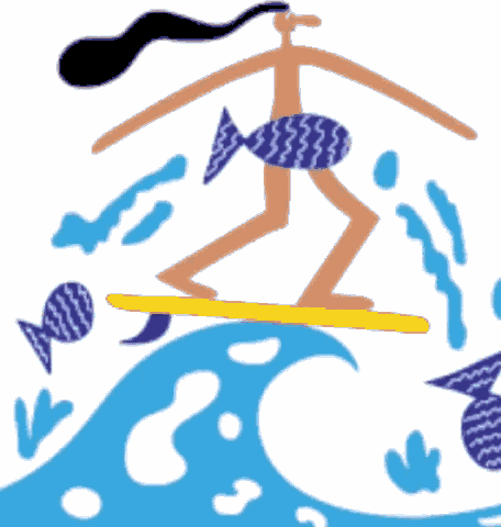 Cartoon Surfing GIF