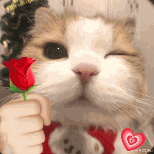 Cat Flowers GIF