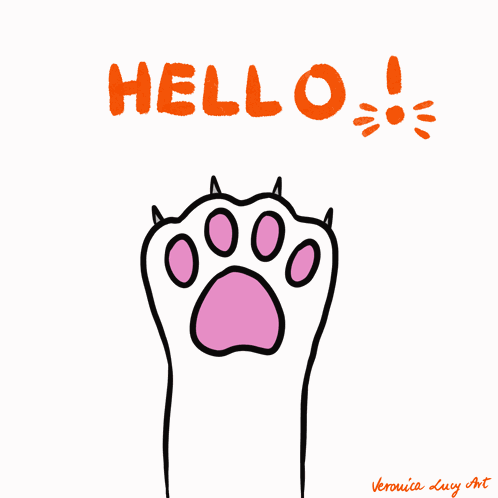 Cat Hello GIF