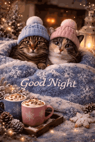 Cat January Goodnight Goodnight Mo Cats Winter GIF