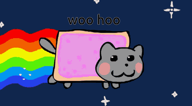 Cat Rainbow GIF