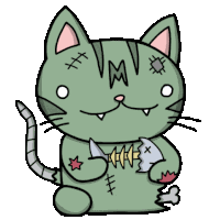 Cat Zombie Sticker