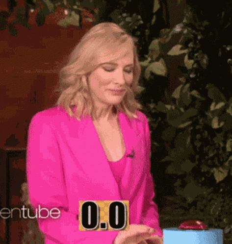 Cate Blanchett Pink Suit GIF