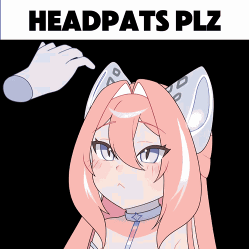 Catgirl Vtuber Headpat GIF