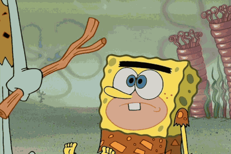 Caveman Spongebob Epiphany GIF