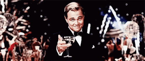 Chúcmừng Leonardodicaprio Greatgasby Cạnly ănmừng Pháohoa GIF