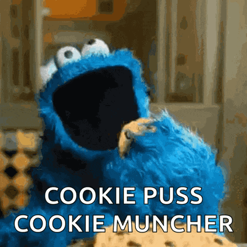 Champagne Barbie Cookie Monster GIF