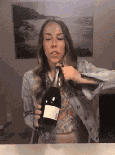 Champagne Drinking GIF